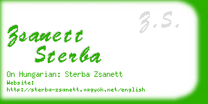 zsanett sterba business card